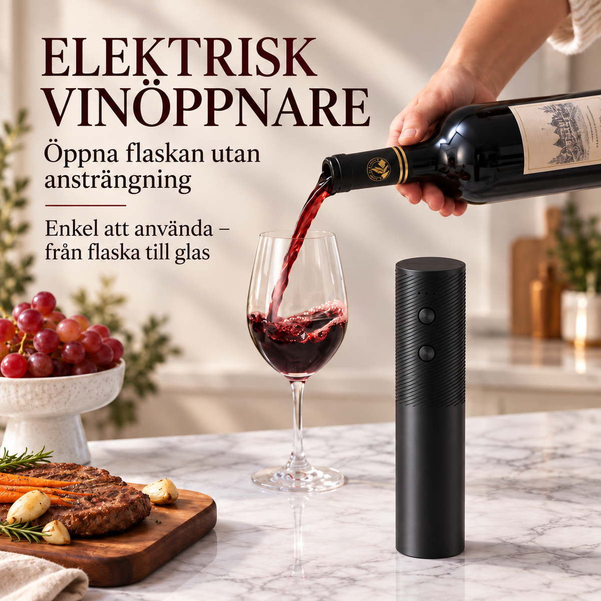 Vinöppnare öppnar upp till 100 flaskor per laddning – Hemval