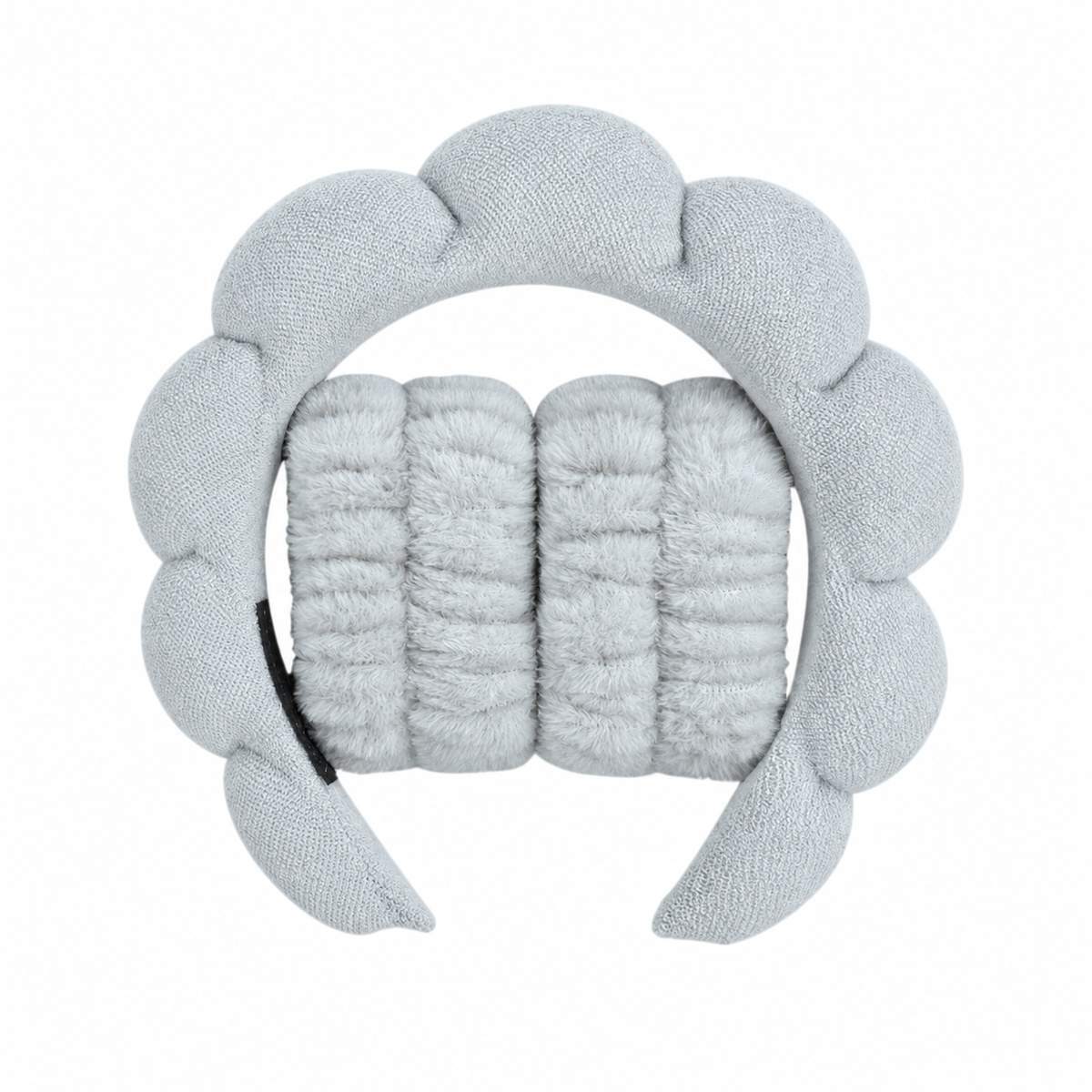 Grått molnformat spa-pannband med två armband
