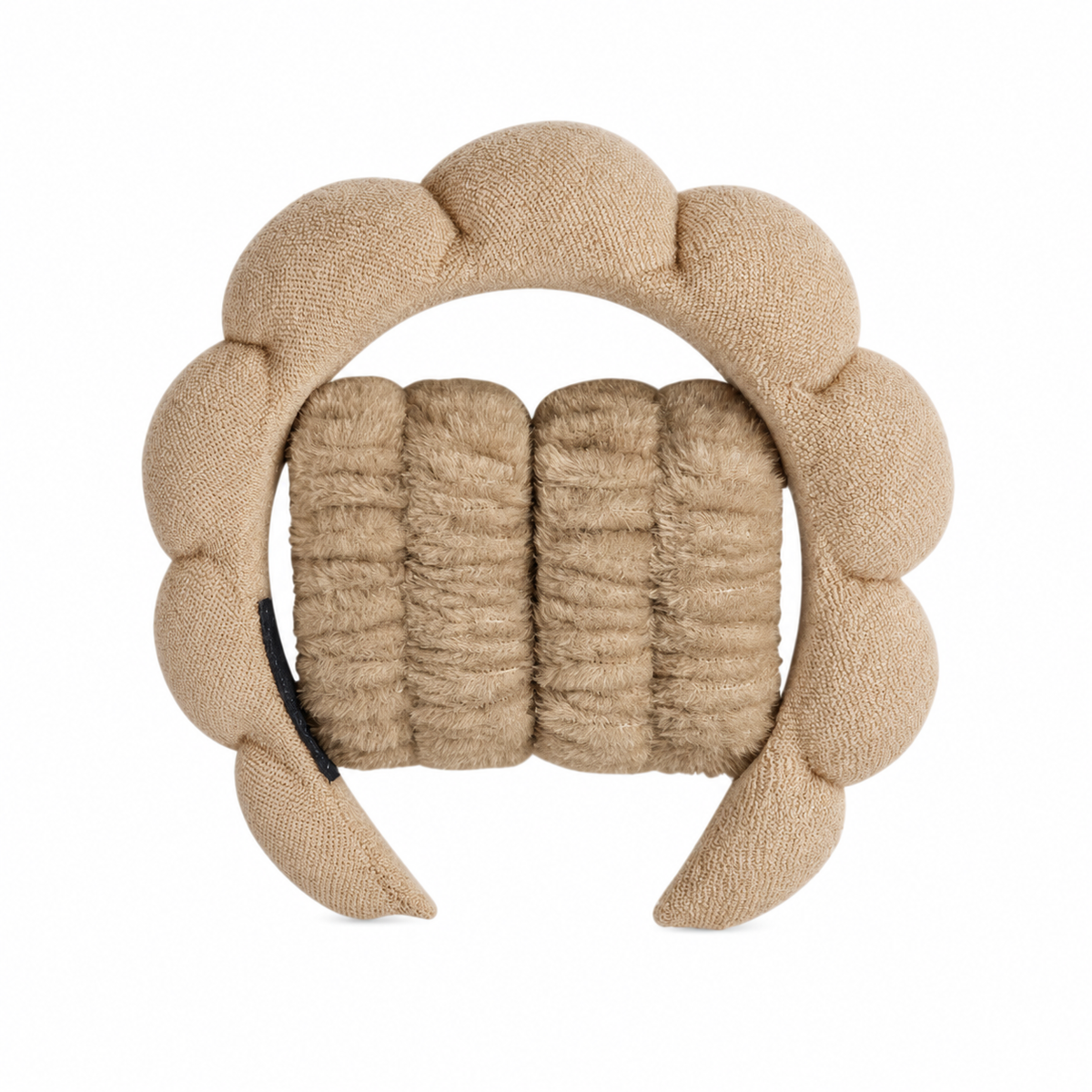 Brunt spa-pannband i molnform och två armband