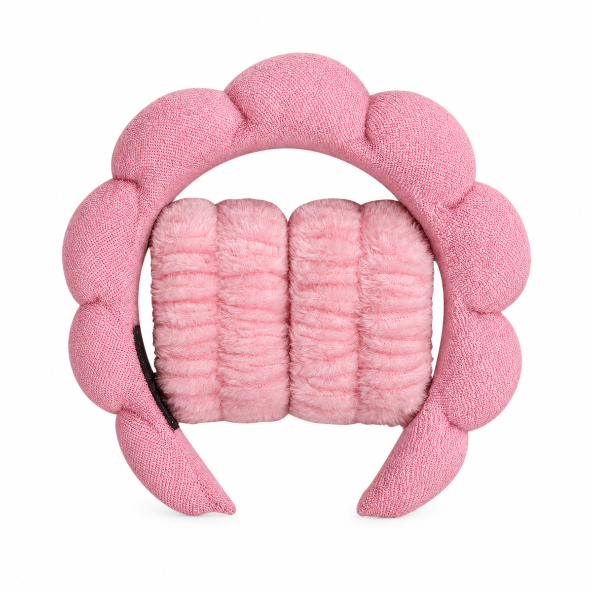 Rosa molnformat spa-pannband och två armband