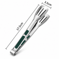 Liten grilltång 17,5 cm lång med 3,5 cm bred gripyta