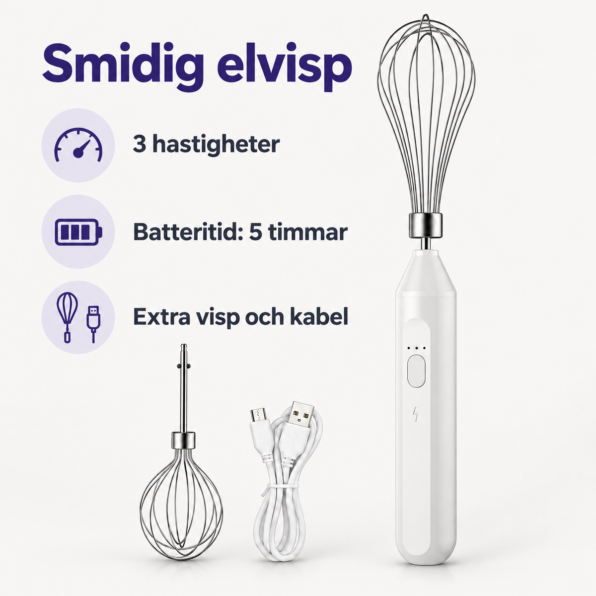 Översikt av vispens hastigheter och tillbehör