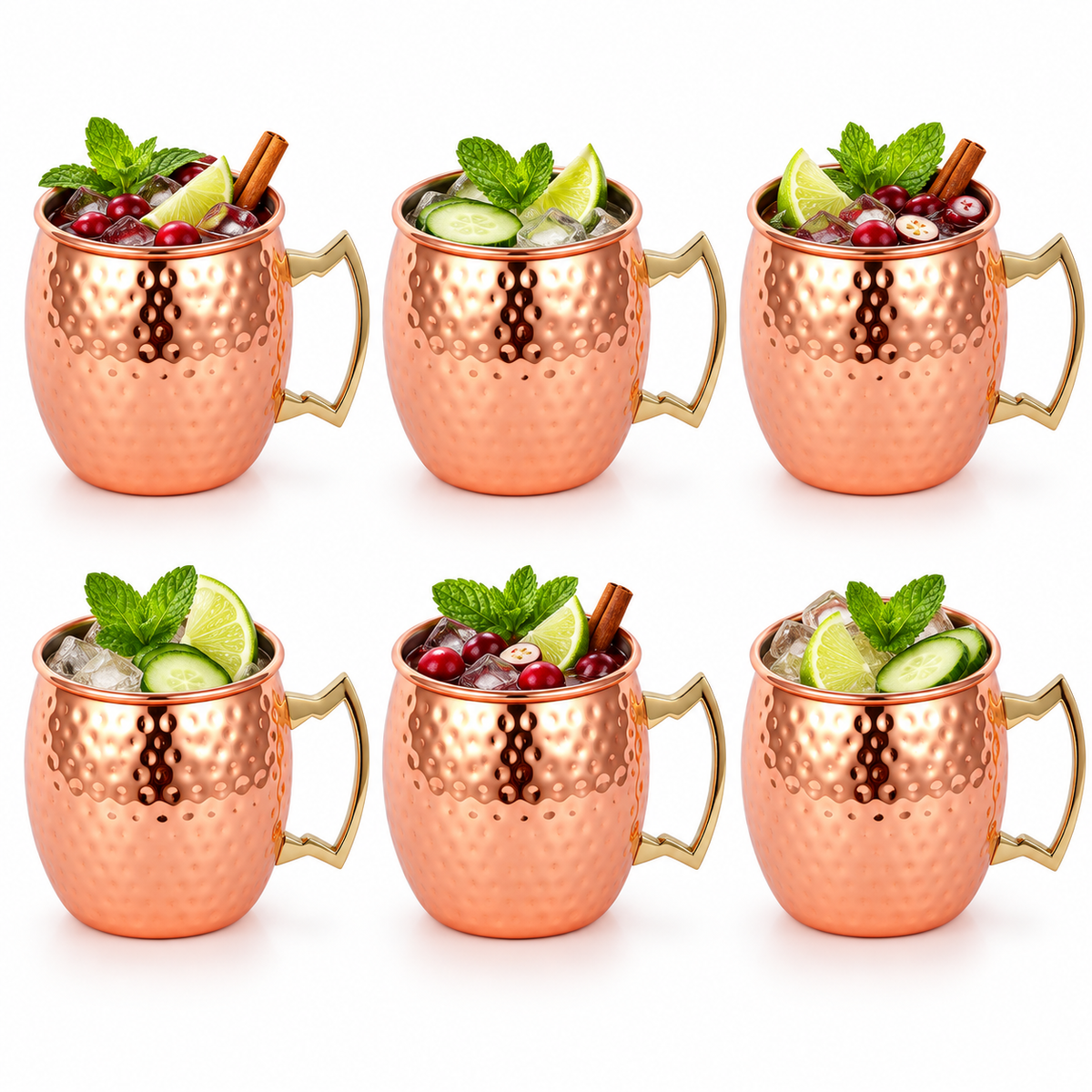 Moscow Mule-mugg med handtag på bardisk – lifestyle