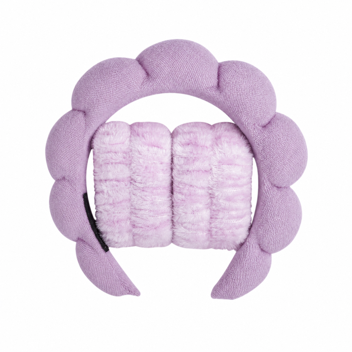 Lila molnformat spa-pannband och två armband